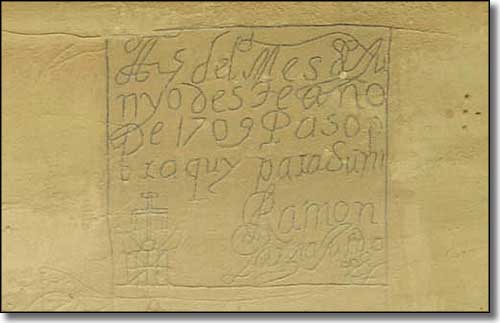 A historic Spanish inscription at El Morro National Monument