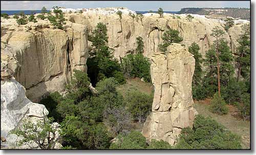 A view into the box canyon at El Morro National Monument