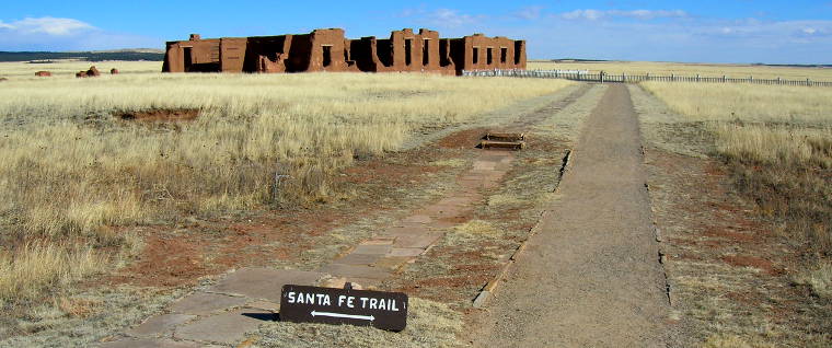 Santa Fe Trail wagon ruts at Fort Union National Monument
