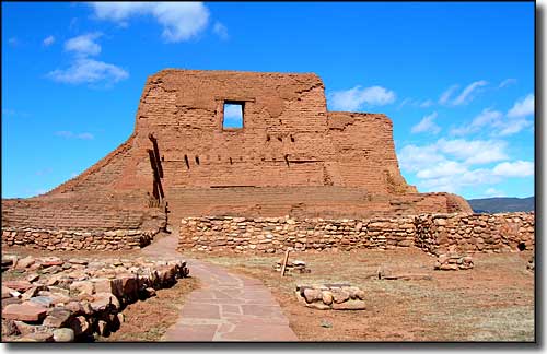 The rebuilt mission church at Pecos National Historical Park