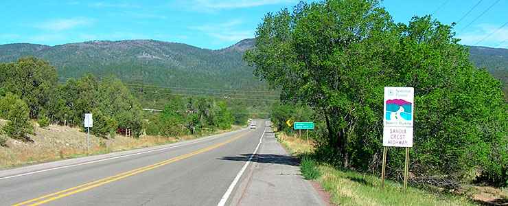 At the foot of the Sandia Crest Scenic Byway