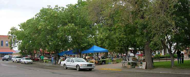 Socorro Plaza on Saturday, Farmer's Market day