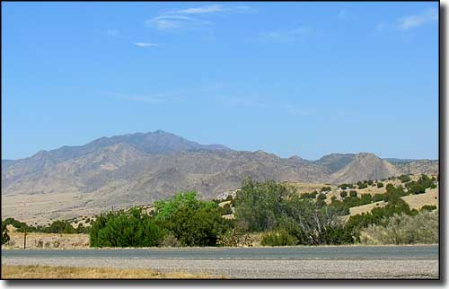 The Manzano Mountains to the north
