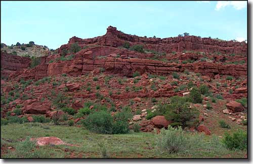 Sandstone layers near Spool Road