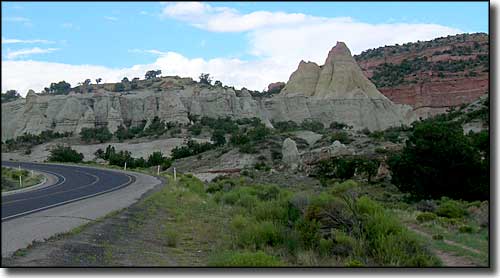 Typical sandstone formations along Historic Route 66 in western New Mexico