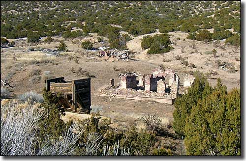 Former placer gold diggings near Golden