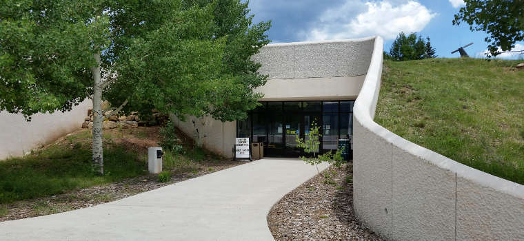 The visitor center entrance