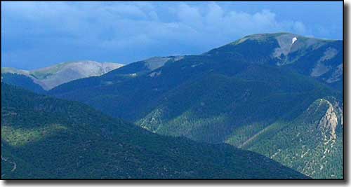 Weather brewing above the Latir Peaks