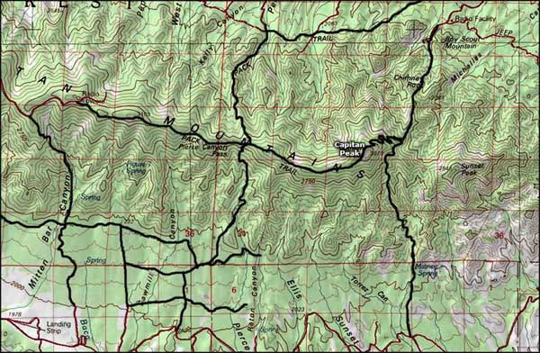 Capitan Mountains Wilderness map