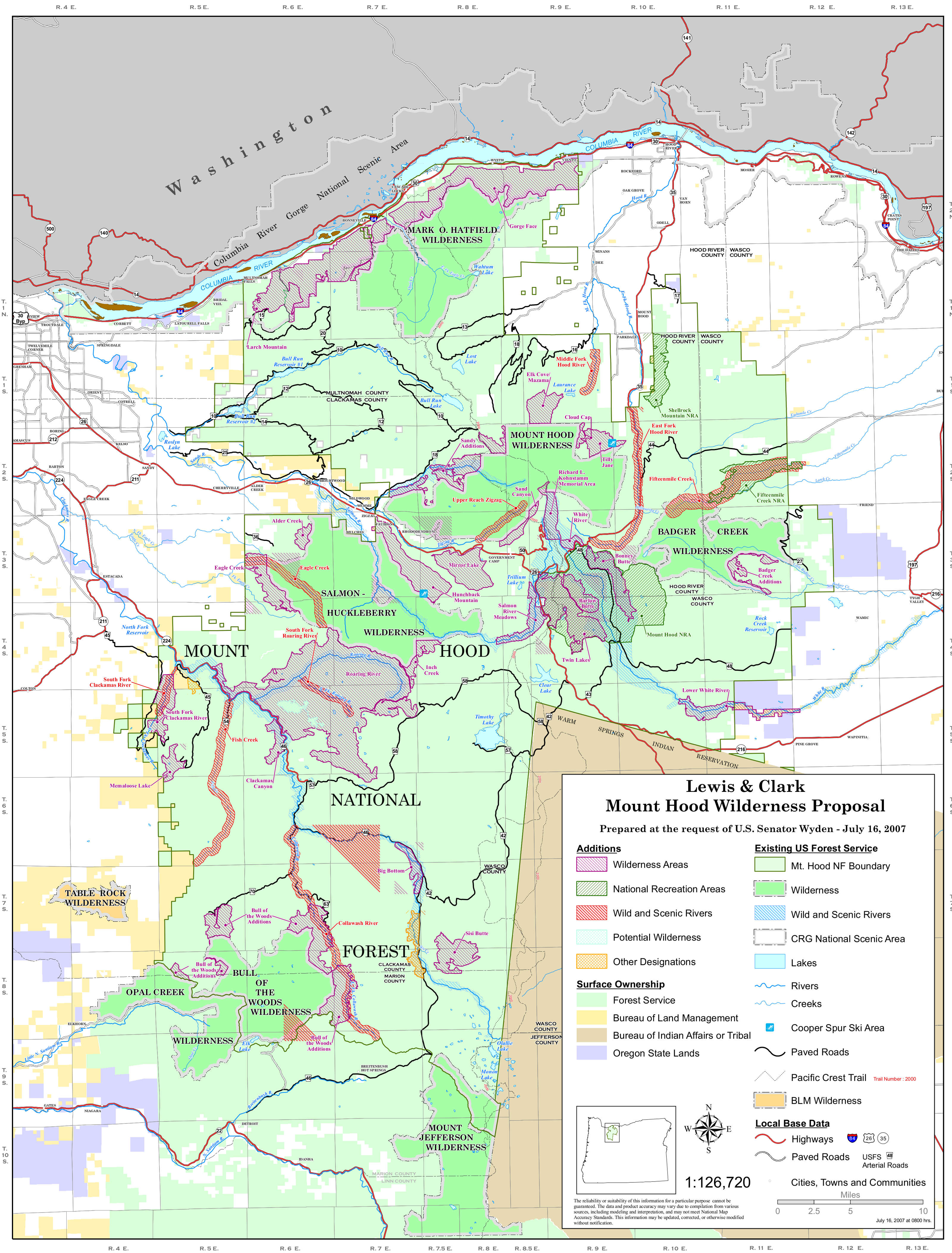 Mt. Hood National Forest Map
