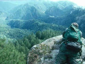 Looking down from high up above Wild Rogue Wilderness