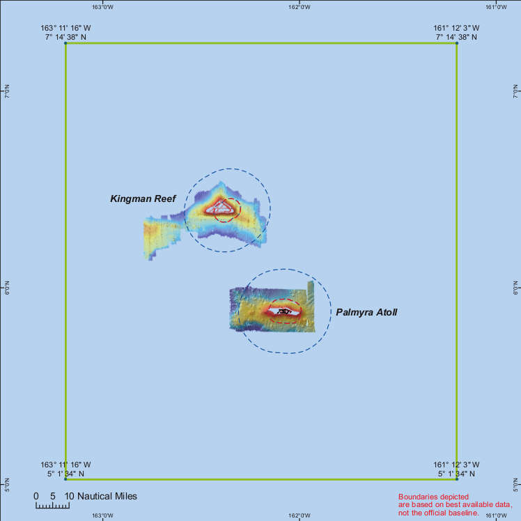 Map of Kingman Reef National Wildlife Refuge