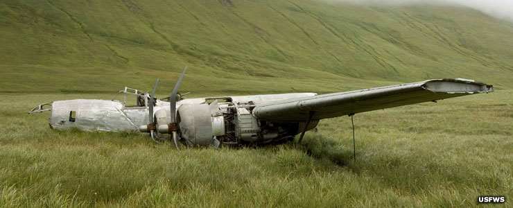 B-24D Liberator bomber wreckage