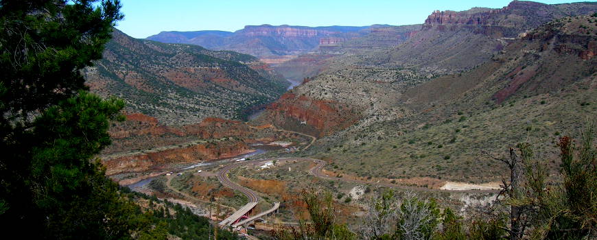 A view of the Salt River Canyon from an overlook on US Highway 60