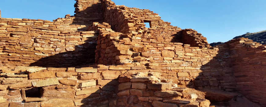 A view of one of the ancient pueblos in Wupatki National Monument