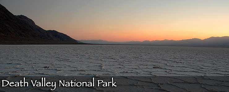 A salt pan in the bottom of Death Valley National Park