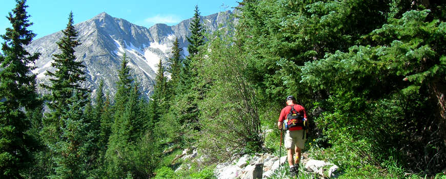 A view along the Lily Lake Trail in the Sangre de Cristo Mountains of Colorado