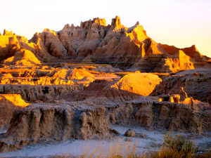View along the Fossil Exhibit Trail at Badlands National Park