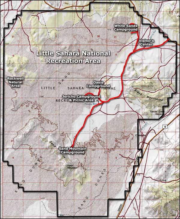 Little Sahara Sand Dunes Oklahoma - Map Little Sahara01 