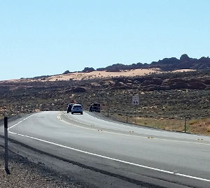 Looking at Red Mountain, the OHV area