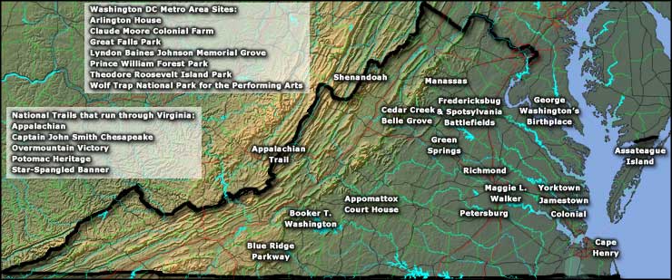 National Park Service Sites In Virginia National Parks