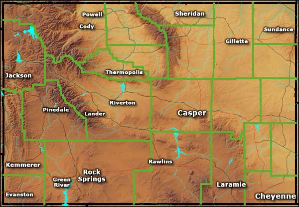 Map of Wyoming